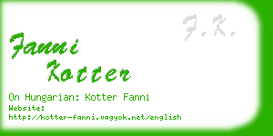 fanni kotter business card
